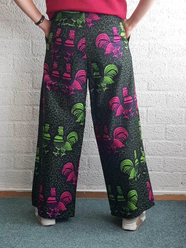 Broek met bandplooien