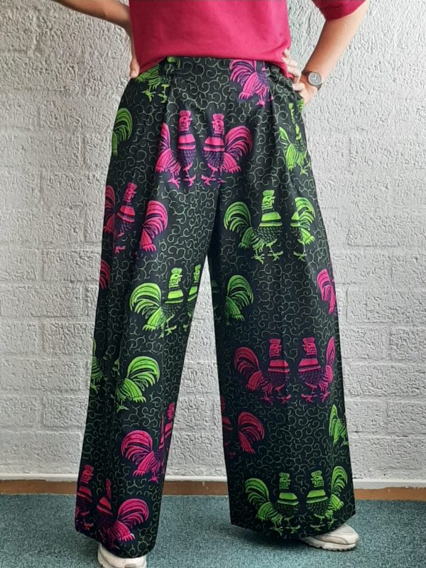Broek met bandplooien