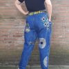 broek TBJV-02 rug Bewerkte jeans