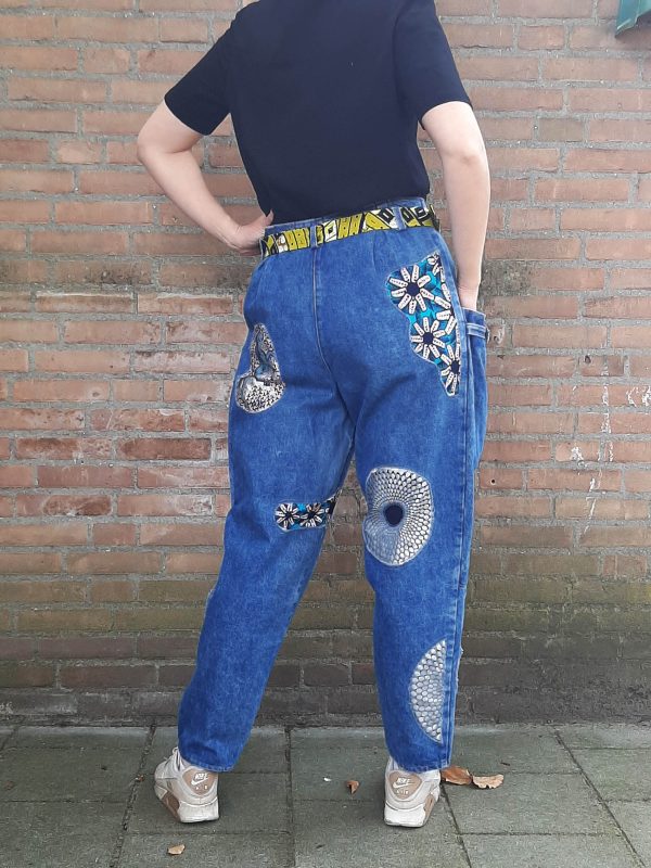 broek TBJV-02 rug Bewerkte jeans