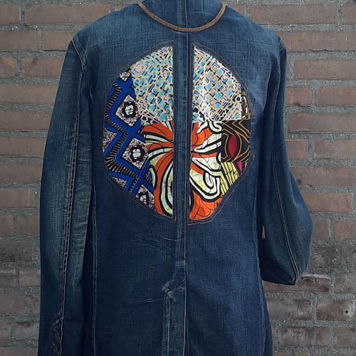 jas TJJ-14 r Jeans colbert / jas met applicaties.