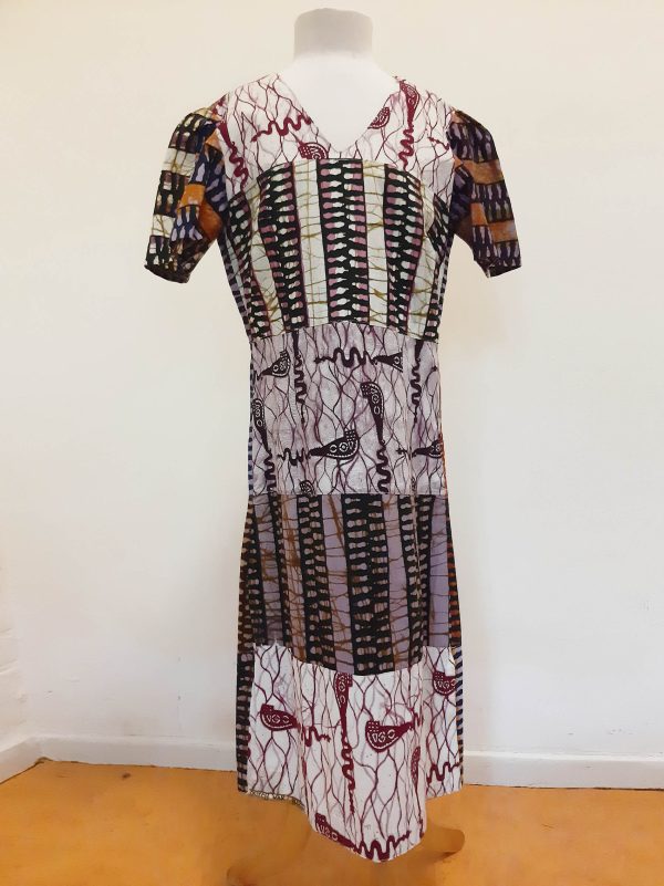 Jurk van patchwork Waxprint