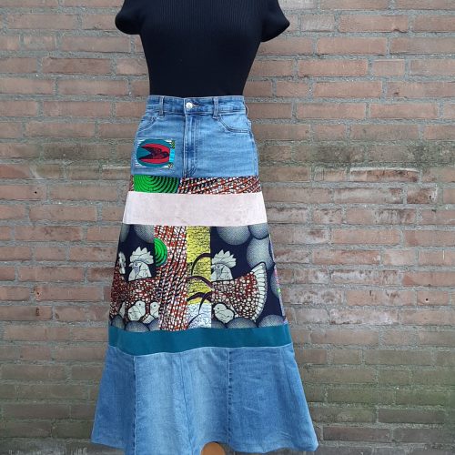 Maxi jeansrok.